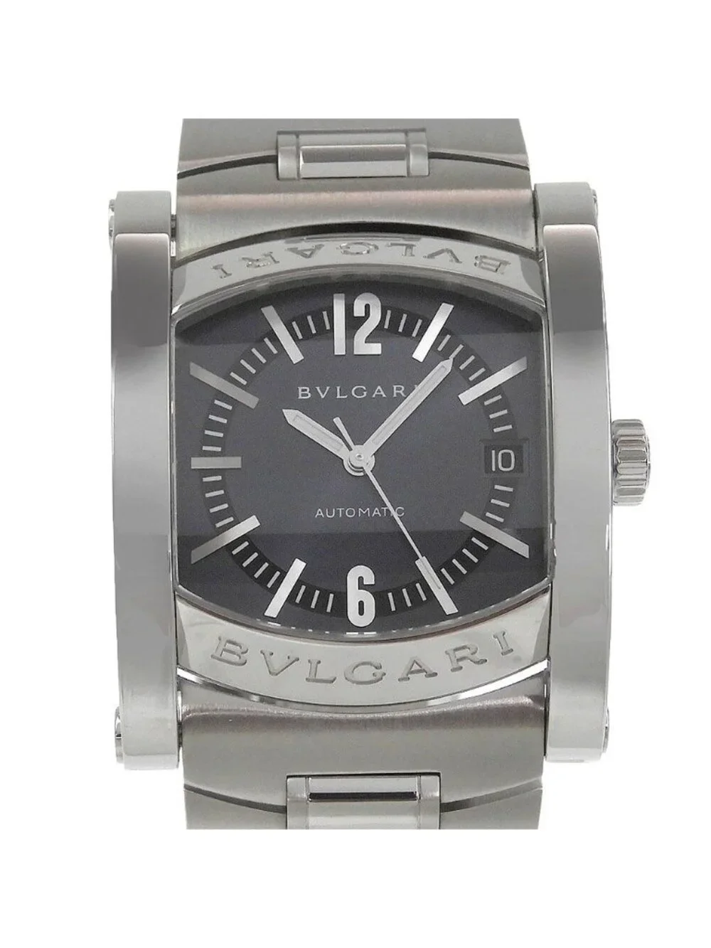 Bvlgari Assioma Stainless Steel Automatic Analog Display Black Dial Watch